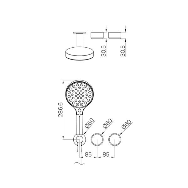 Nero Serenity Progressive Shower System with Metal Handle and Serenity Hand Shower Trim Kit (Requires in Wall Body 24c020)