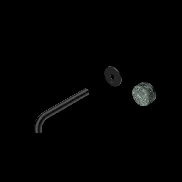 Nero Serenity Progressive Wall Basin Mixer Spout With Verde Alpi Handle Trim Kit (Requires in Wall Body 24C020)