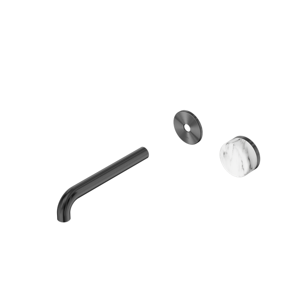 Nero Serenity Progressive Wall Basin Mixer 160mm Spout With Arabescato Corchia Handle Trim Kit (Requires in Wall Body 24C020)