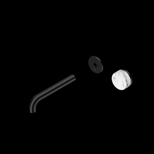 Nero Serenity Progressive Wall Basin Mixer 160mm Spout With Arabescato Corchia Handle Trim Kit (Requires in Wall Body 24C020)