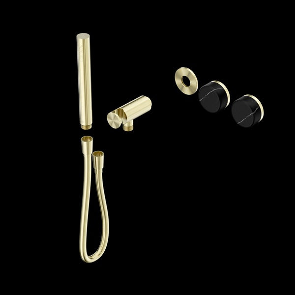 Nero Serenity Progressive Shower System with Marquina Black Handle and Slim Shower Trim Kit (Requires in Wall Body 24c020)