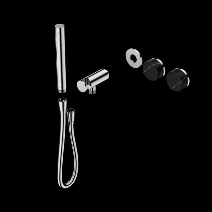 Nero Serenity Progressive Shower System with Marquina Black Handle and Slim Shower Trim Kit (Requires in Wall Body 24c020)