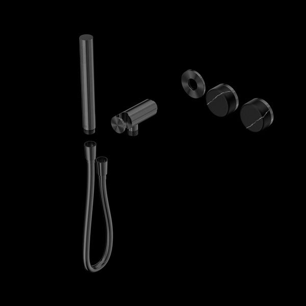 Nero Serenity Progressive Shower System with Marquina Black Handle and Slim Shower Trim Kit (Requires in Wall Body 24c020)