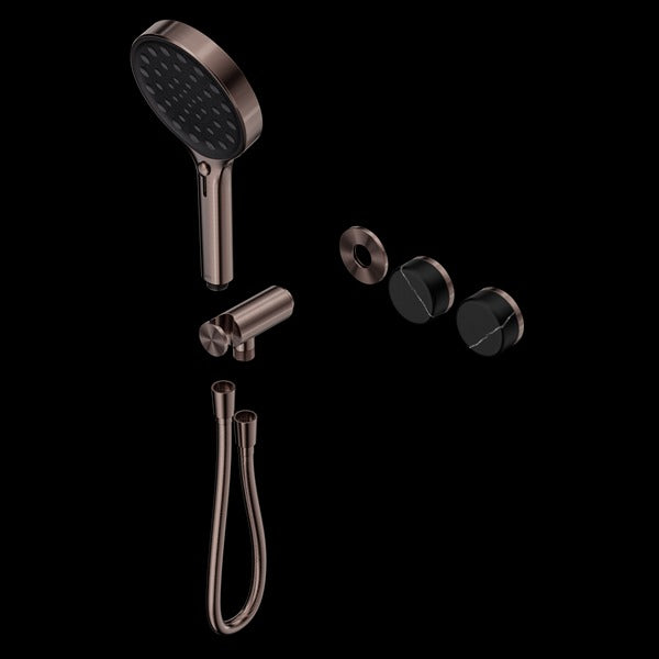 Nero Serenity Progressive Shower System with Marquina Black Handle and Serenity Hand Shower Trim Kit(requires in Wall Body 24c020)