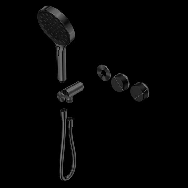 Nero Serenity Progressive Shower System with Marquina Black Handle and Serenity Hand Shower Trim Kit(requires in Wall Body 24c020)