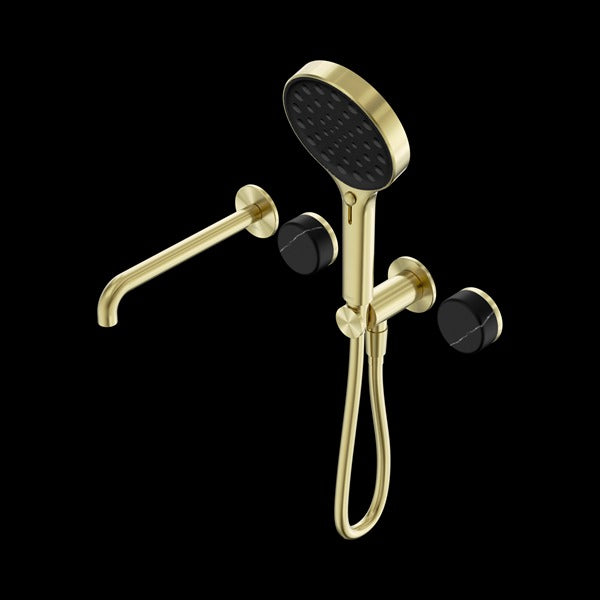 Nero Serenity Progressive Shower System with Carrara Handle and Slim Shower