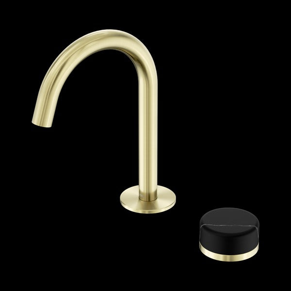 Nero Serenity Progressive Basin Mixer Arc Spout with Marquina Black Handle