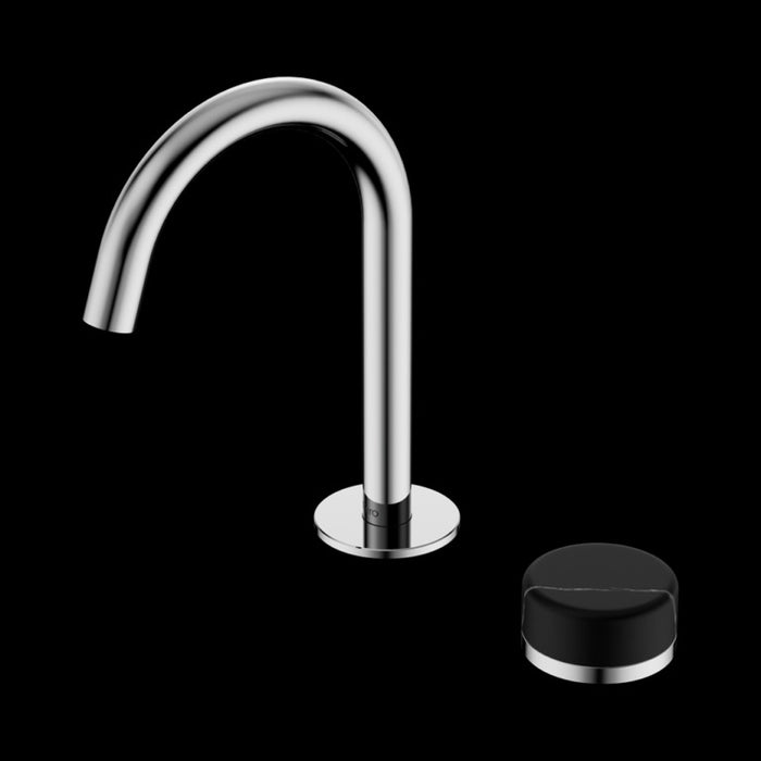Nero Serenity Progressive Basin Mixer Arc Spout with Marquina Black Handle