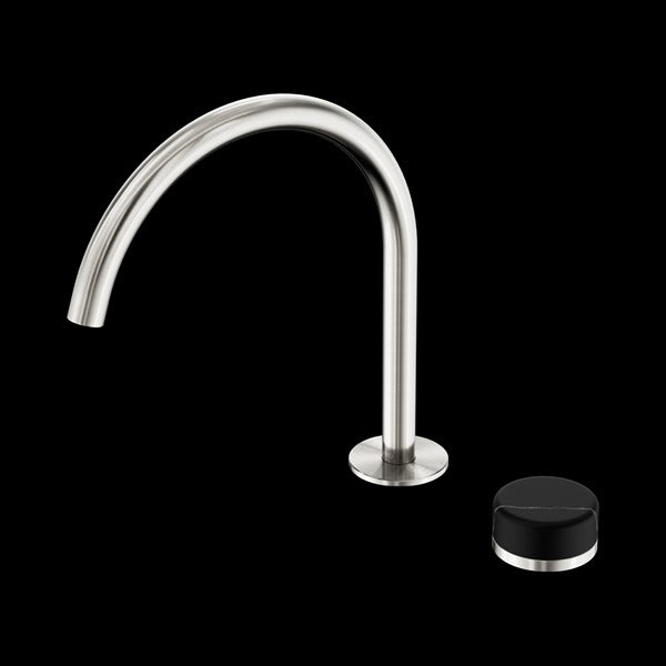 Nero Serenity Progressive Bath/kitchen Mixer Arc Spout with Marquina Black Handle
