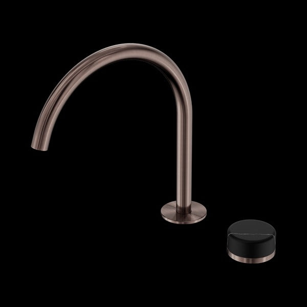 Nero Serenity Progressive Bath/kitchen Mixer Arc Spout with Marquina Black Handle