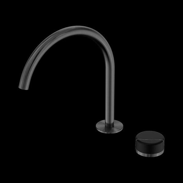 Nero Serenity Progressive Bath/kitchen Mixer Arc Spout with Marquina Black Handle