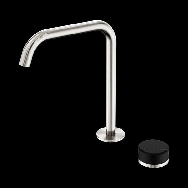 Nero Serenity Progressive Bath/Kitchen Mixer Edge Spout With Marquina Black Handle