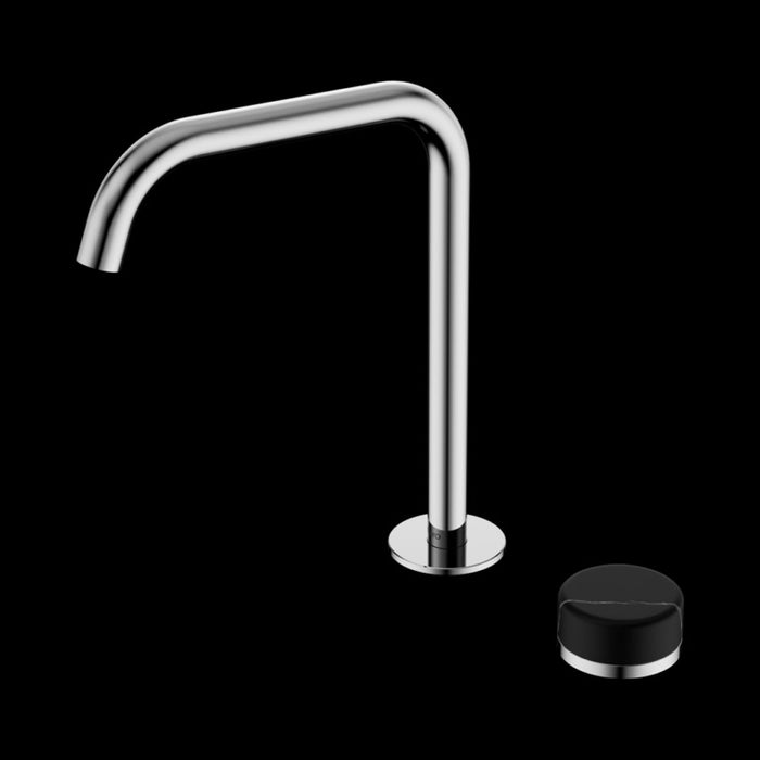 Nero Serenity Progressive Bath/Kitchen Mixer Edge Spout With Marquina Black Handle