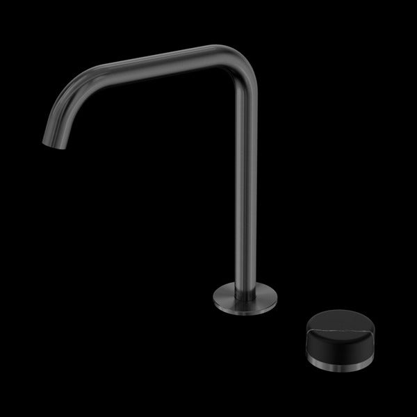Nero Serenity Progressive Bath/Kitchen Mixer Edge Spout With Marquina Black Handle