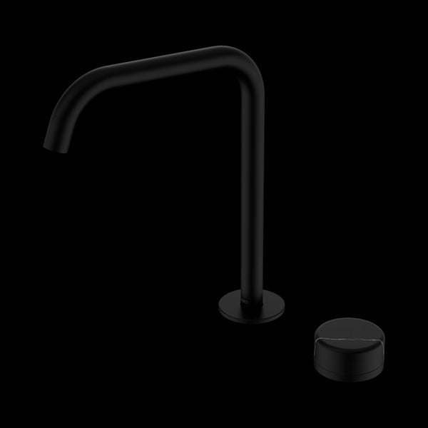 Nero Serenity Progressive Bath/Kitchen Mixer Edge Spout With Marquina Black Handle
