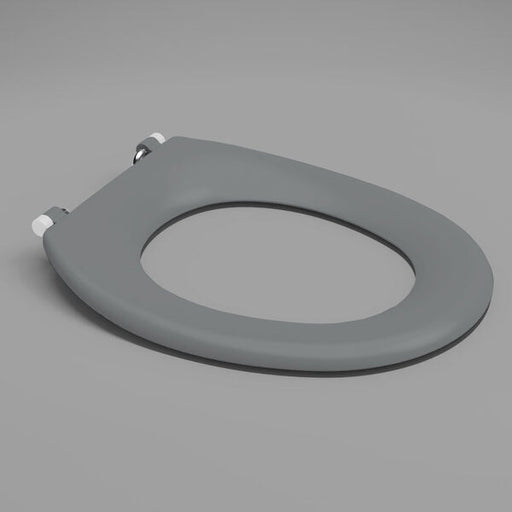 Caroma Caravelle Care Single Flap Toilet Seat Anthracite Grey with GermGard®