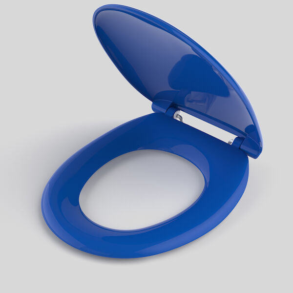 Caroma Caravelle Care Double Flap Toilet Seat (Sorrento Blue) with GermGard®