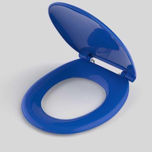 Caroma Caravelle Care Double Flap Toilet Seat (Sorrento Blue) with GermGard®