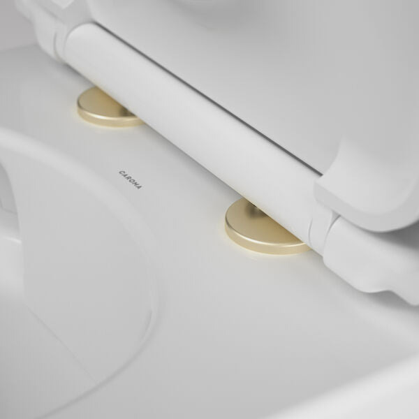 Caroma Urbane II Toilet Seat Hinge Caps - Brushed Brass