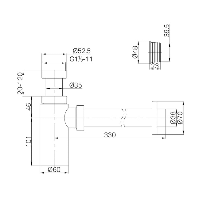 Nero 40mm Round Bottle Trap II