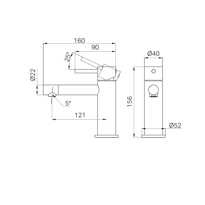 Nero Dolce II Basin Mixer