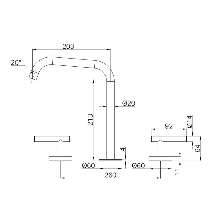 Nero Mecca Lever Bath/Kitchen Set Edge Spout