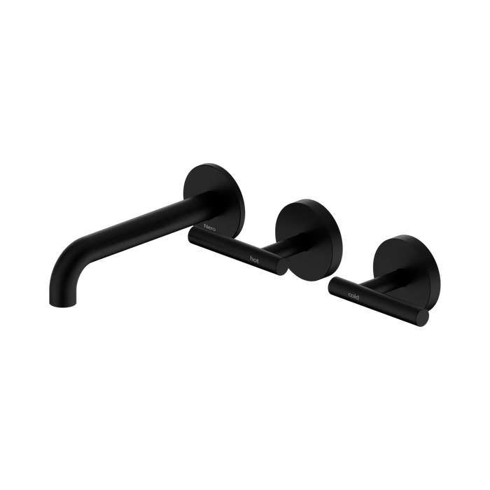 Nero Mecca Lever Wall Basin/Bath Set Offset Spout