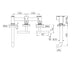 Nero Mecca Lever Wall Basin/Bath Set Offset Spout