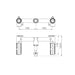 Nero Mecca Lever Wall Basin/Bath Set Body
