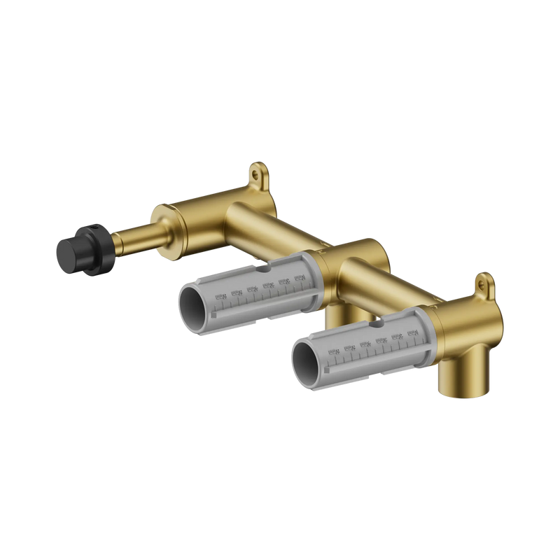 Nero Mecca Lever Wall Basin/Bath Set Offset Spout Body