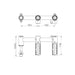 Nero Mecca Lever Wall Basin/Bath Set Offset Spout Body
