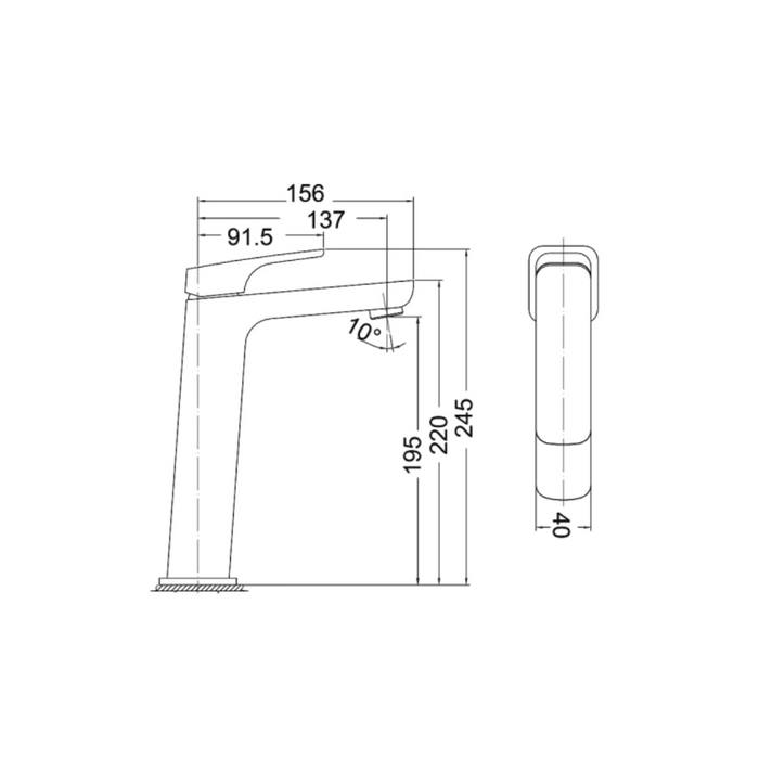 Eden High Rise Basin Mixer