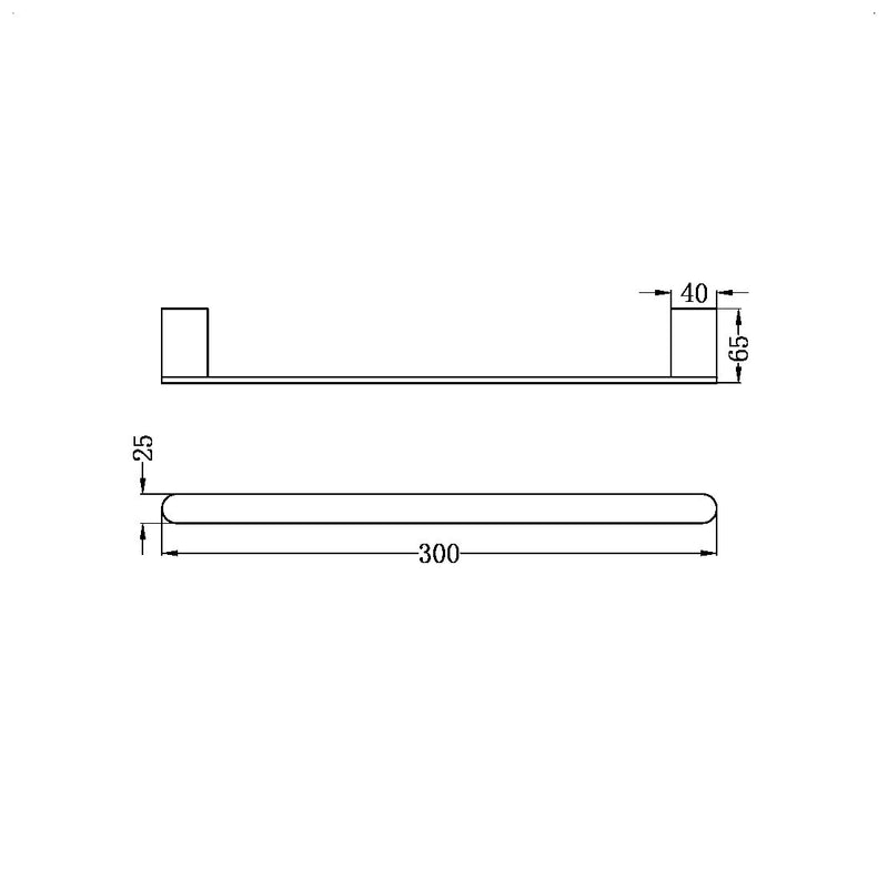 Nero Bianca Hand Towel Rail