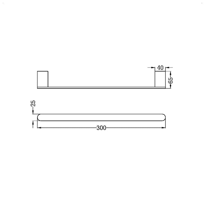 Nero Bianca Hand Towel Rail