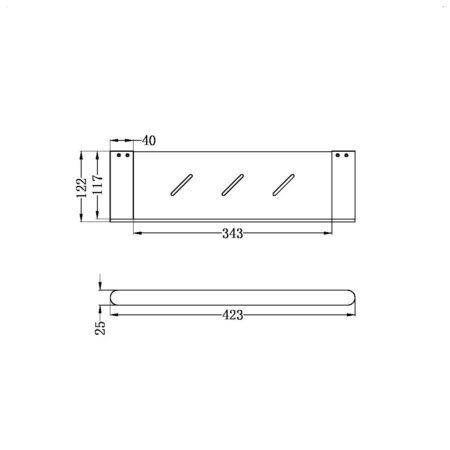 Nero Bianca Metal Shower Shelf