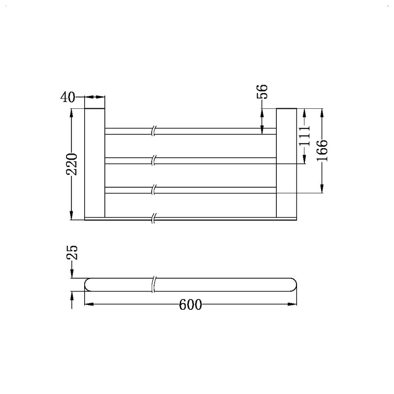 Nero Bianca Towel Rack