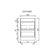 Aulic Max Finger Pull Cabinet  600m