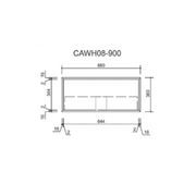 Mia Wall Hung Push Open Cabinet For Double Bowl 900mm