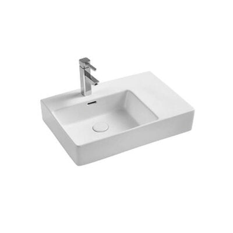BNK Naga APB-04600L-WH Above Counter Wall Hung Basin Gloss White