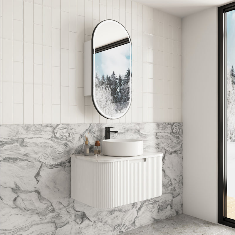 Aulic Savio Curve Finger Pull Cabinet 750mm