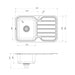 Phoenix 1000 Series Single Left Hand Bowl Sink with Drainer and Taphole