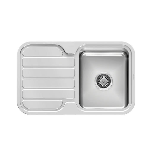 Phoenix 1000 Series Single Bowl Sink with Drainer and No Taphole