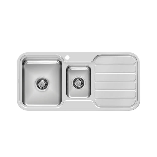 Phoenix 1000 Series 1 and 1/3 Left Hand Bowl Sink with Drainer and Taphole