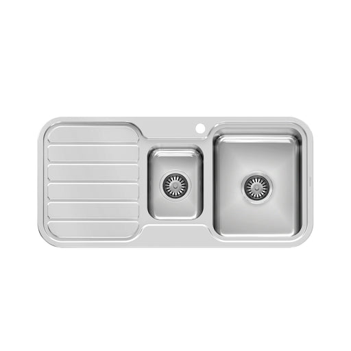 Phoenix 1000 Series 1 and 1/3 Right Hand Bowl Sink with Drainer and Taphole