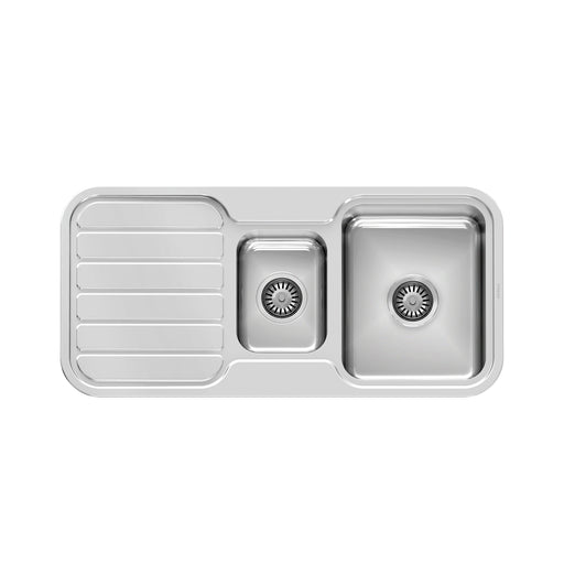 Phoenix 1000 Series 1 and 1/3 Bowl Sink with Drainer and No Taphole