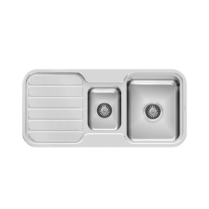 Phoenix 1000 Series 1 and 1/3 Bowl Sink with Drainer and No Taphole