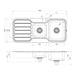 Phoenix 1000 Series 1 and 3/4 Right Hand Bowl Sink with Drainer and Taphole