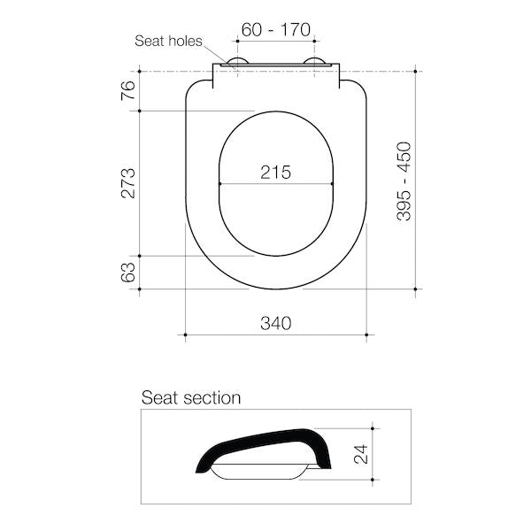 Caroma Xena Soft Close Seat with GermGard®