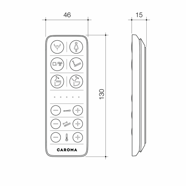 Caroma Urbane II Bidet Seat Remote Control