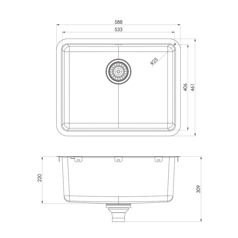 Phoenix 2000 Series Large Single Bowl Sink